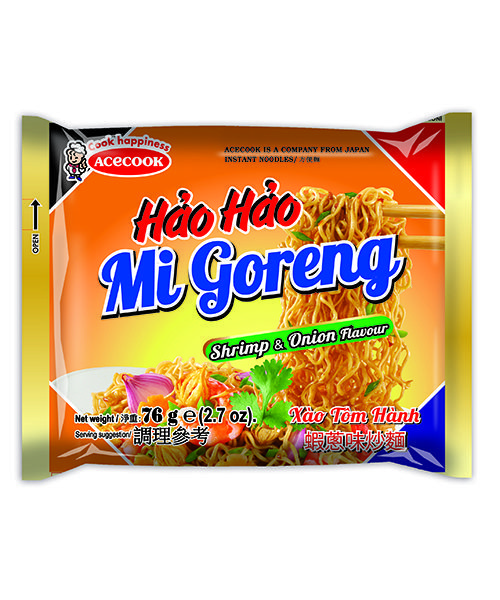 Hao Hao Instant Noodles Fried Onion Shrimp Flavour