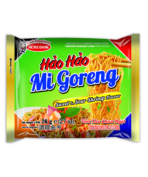 Hao Hao Instant Noodles Fried Sweet & Sour Shrimp Flavour