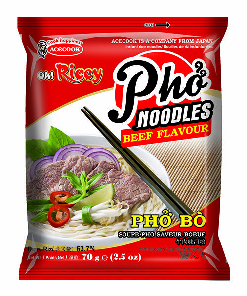 Oh! Ricey Instant Rice Noodles Beef Flavour