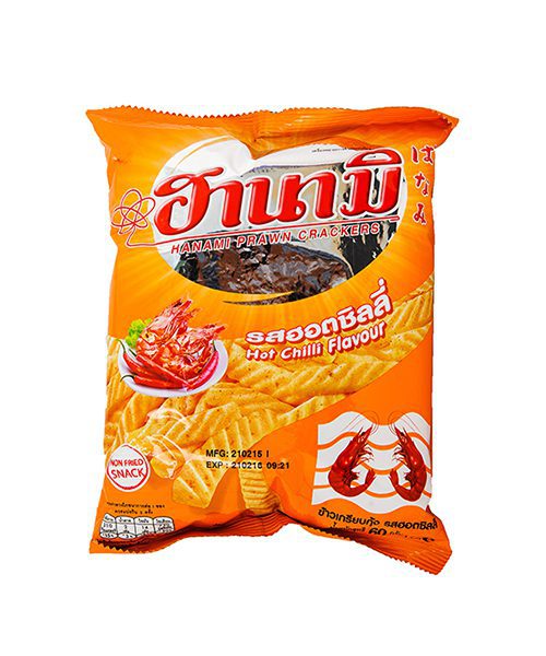 Hanami Prawn Crackers Hot Chilli Flavour