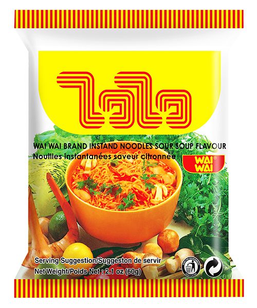 Wai Wai Instant Noodles Tom Yum Sour Soup Flavour